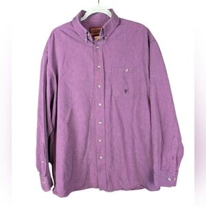 TwentyX rodeo Western shirt size label missing, purple thick fabric large or XL